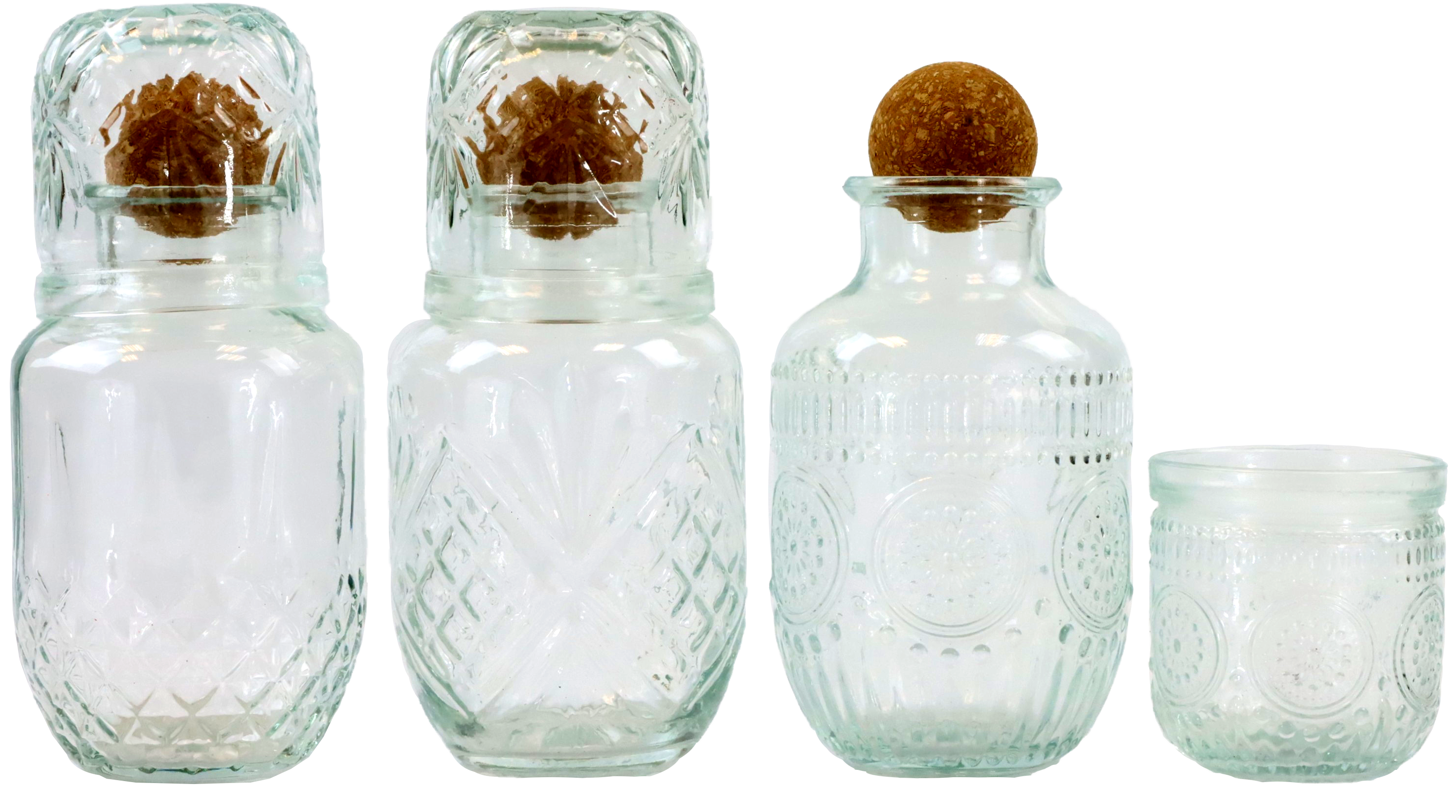 7812 KARRAFFEN M.GLAS CASA RUSTICA  S/3