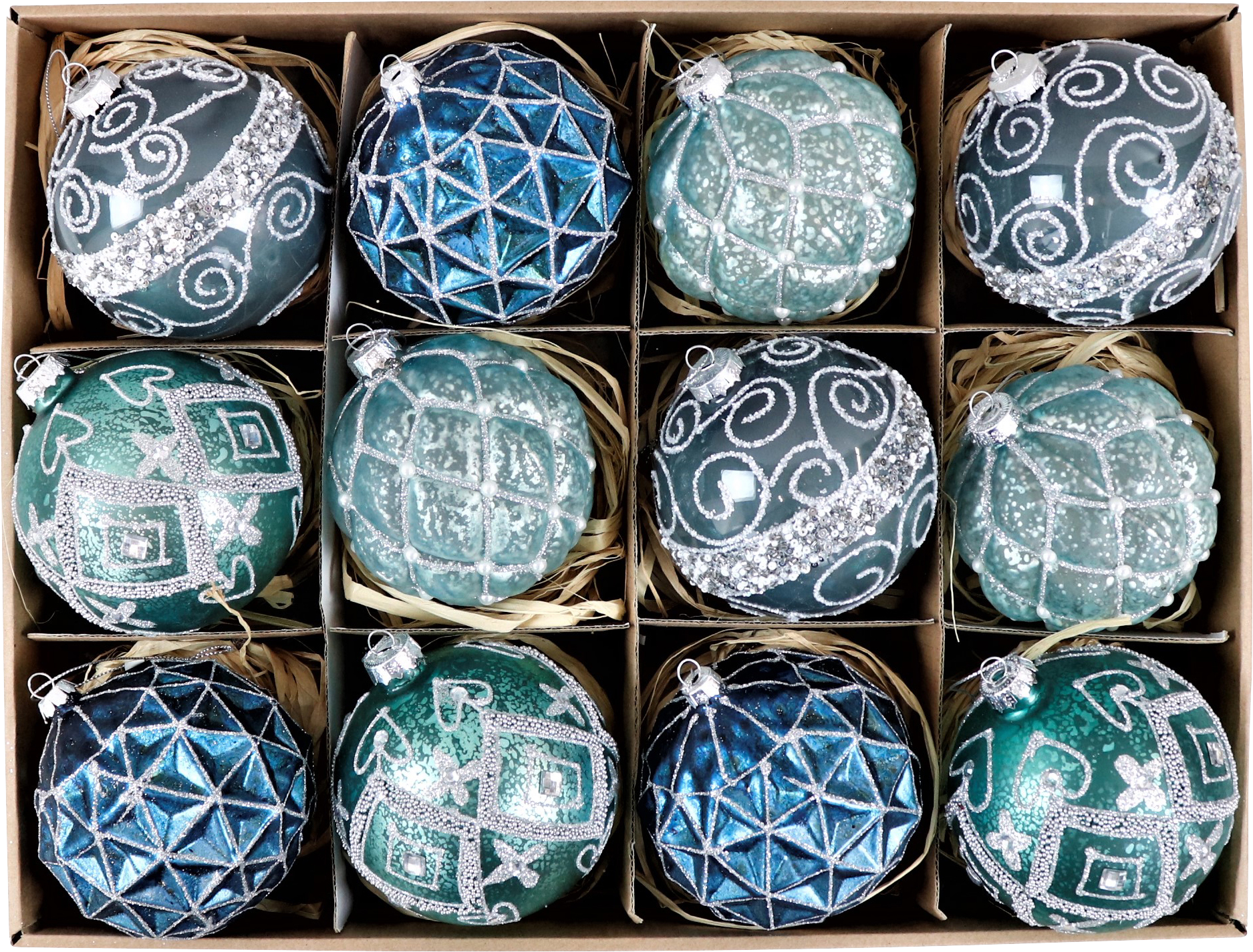 7935 BOÎTE VINTAGE  BOULES  12P