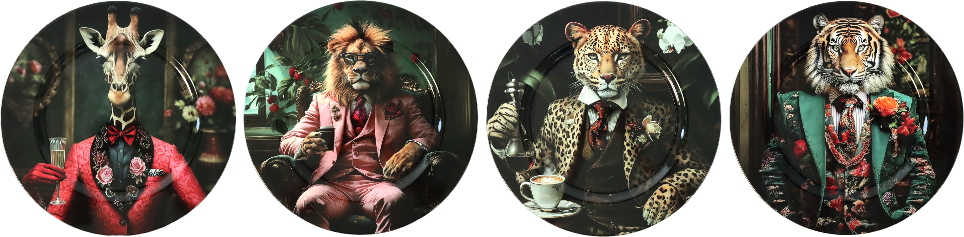 8024 PLATES MAISON ANIMALE  S/4