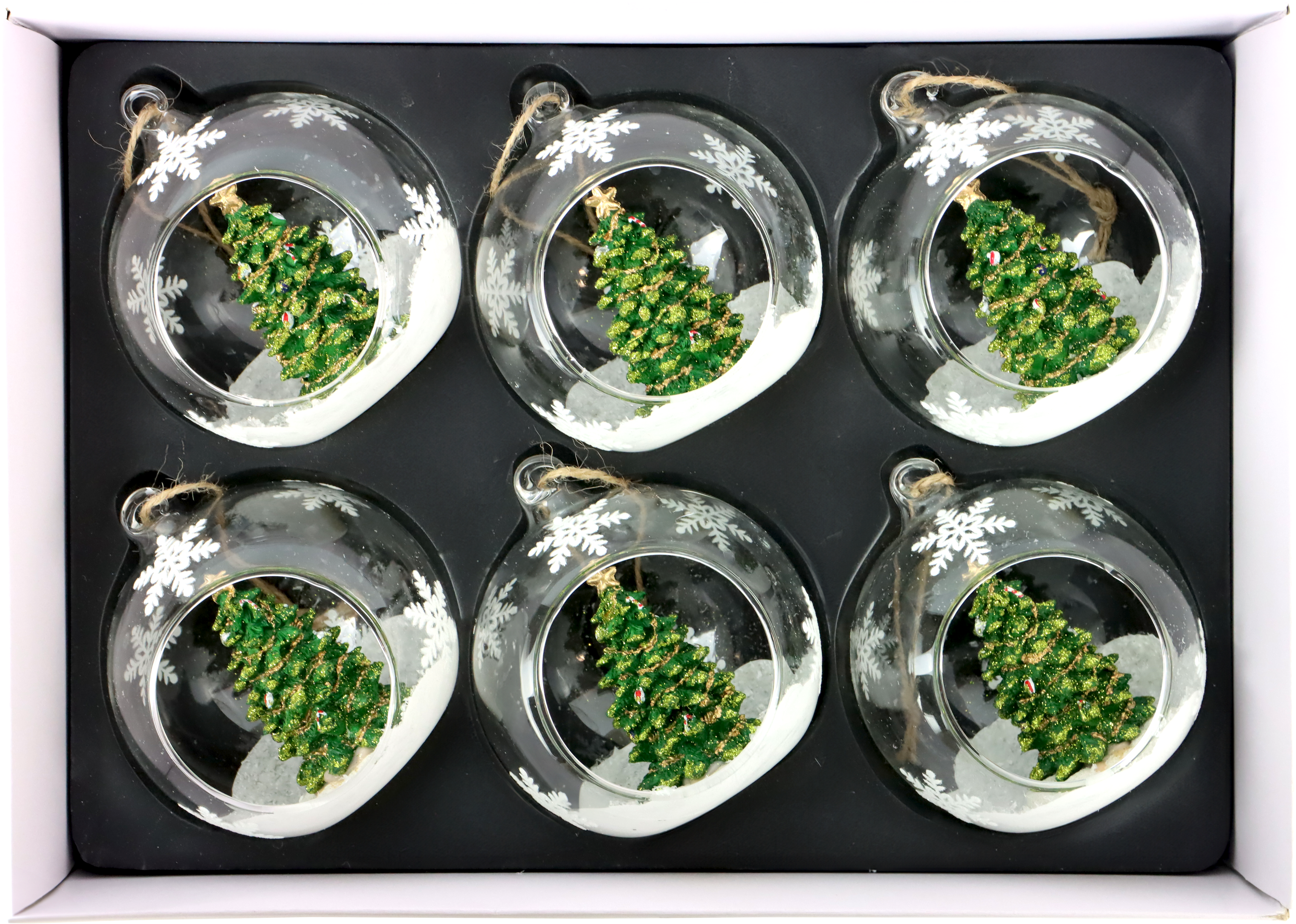 8119 BOULE  VERRE  TANNENBAUM  6P