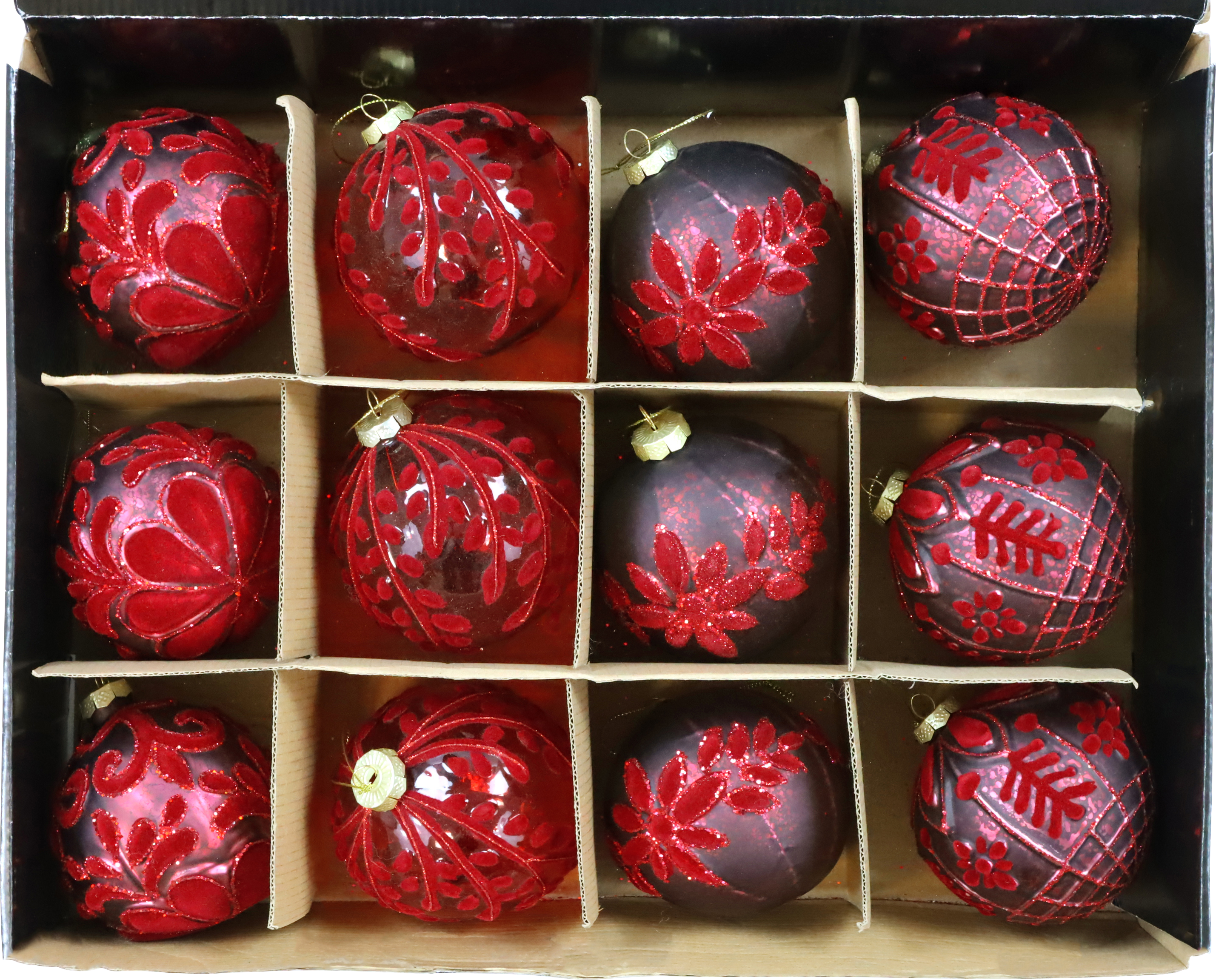 8197 BOÎTE GLOBES DE VERRE  12P