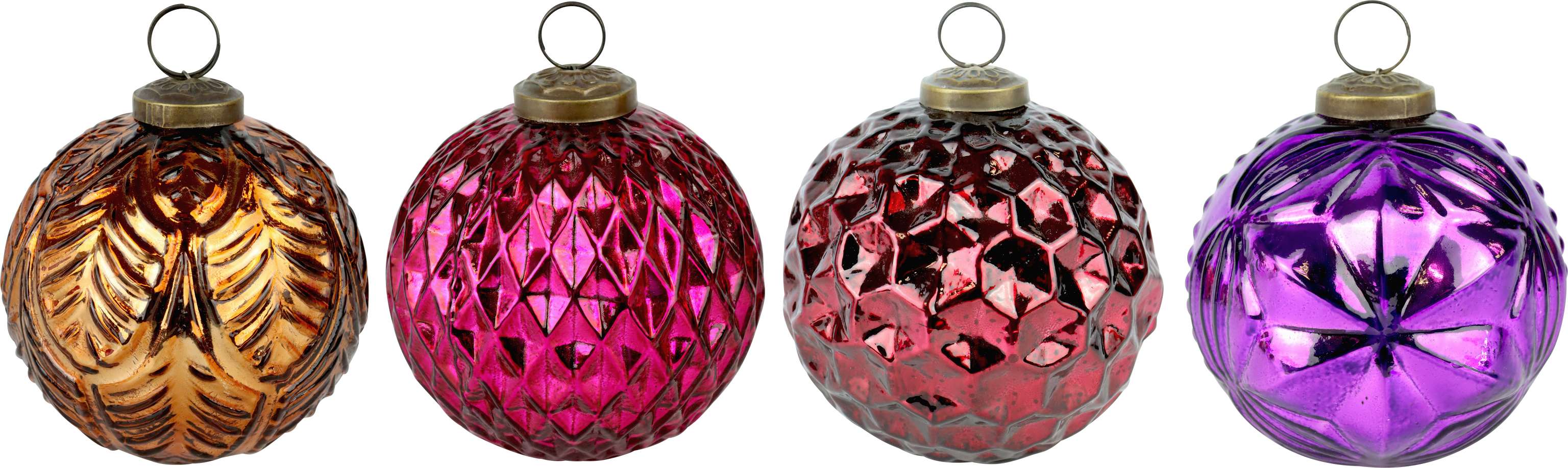 8207 BOULES VERRE CARNIVAL  4P