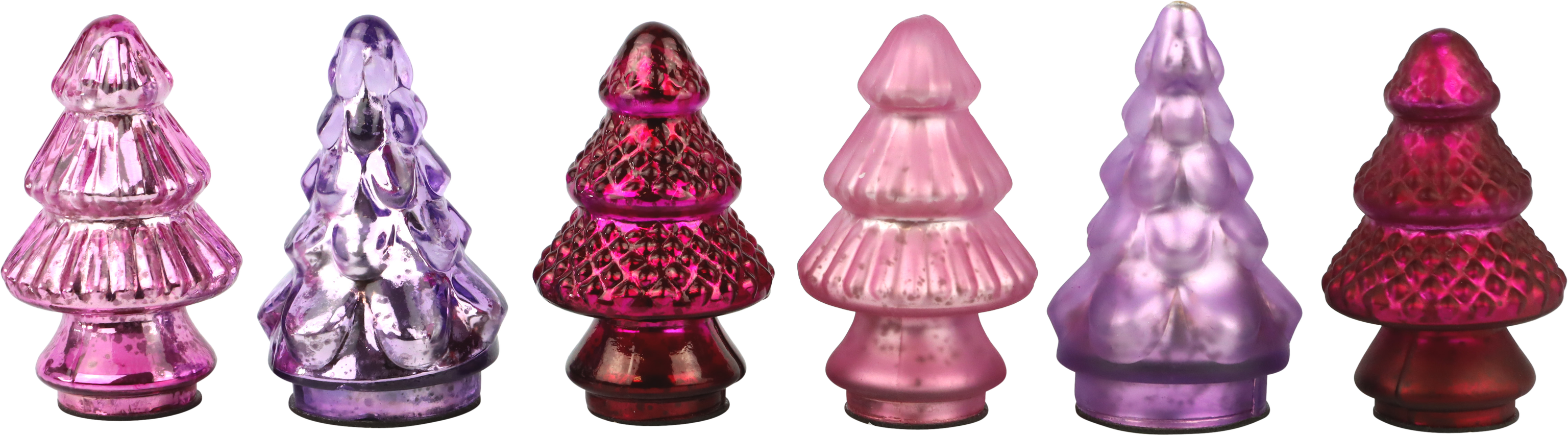 8284 SAPINS EN VERRE « CARNIVAL » 6P