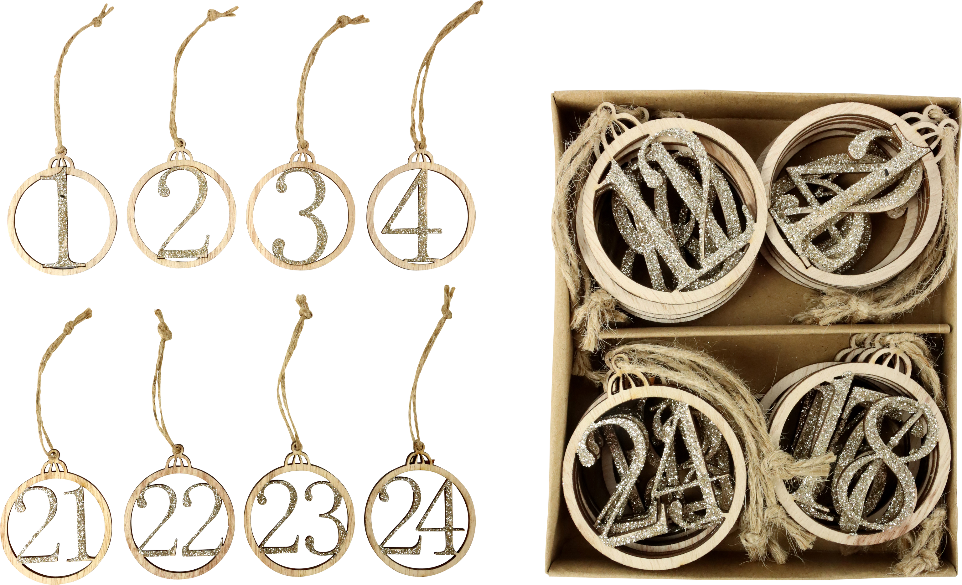 8312 CHIFFRES DE L'AVENT EN BOÎTE 24P