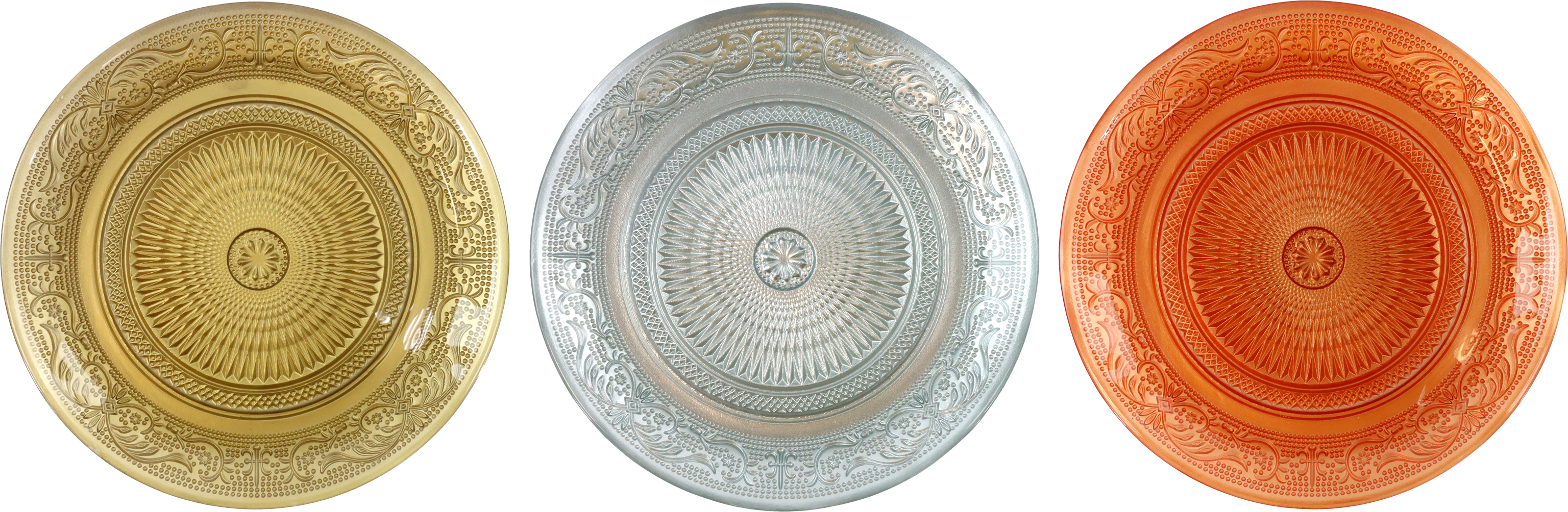 8460 PIATTI IN VETRO IMPERIAL  3PZ