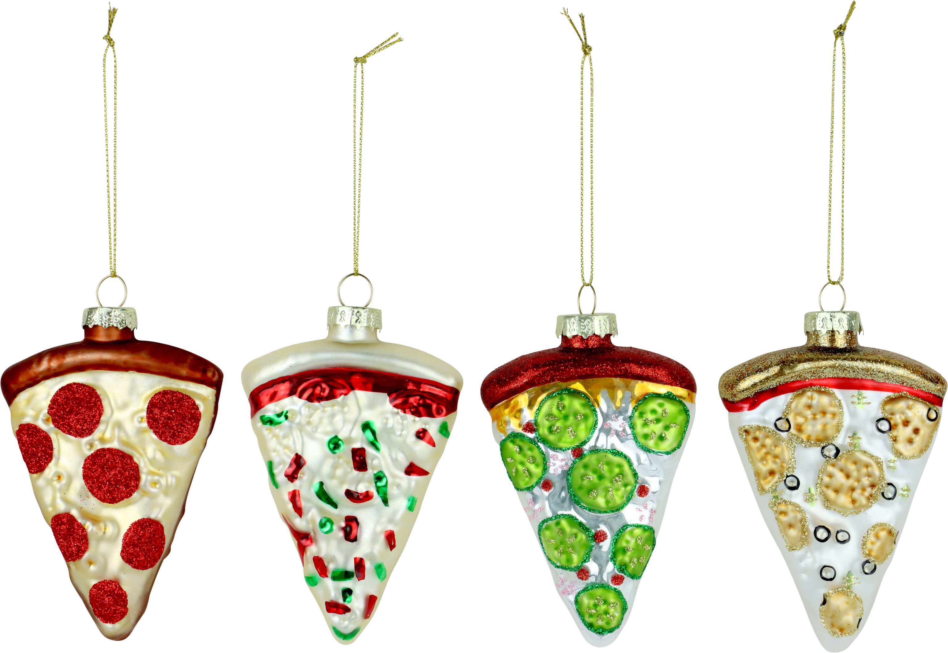 8631 DECO DE CRISTAL «PIZZA» S/4