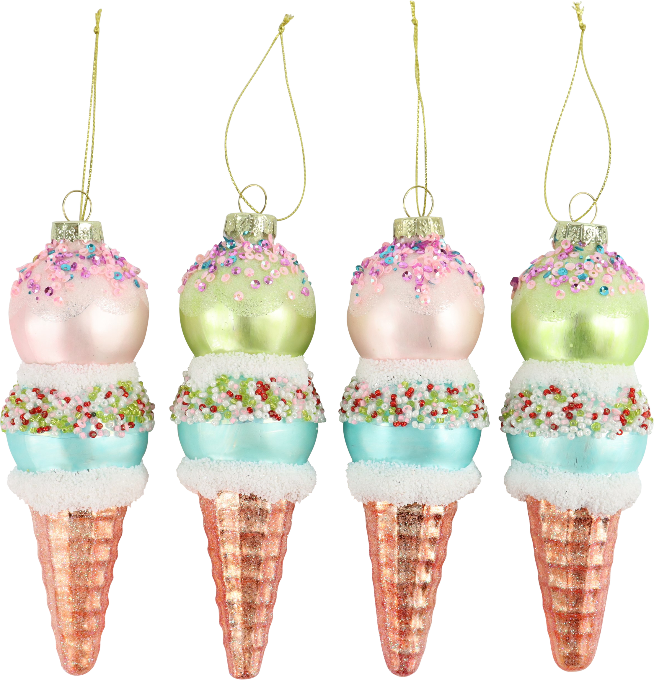 8634 BIJOUX EN VERRE ICECREAM  4P