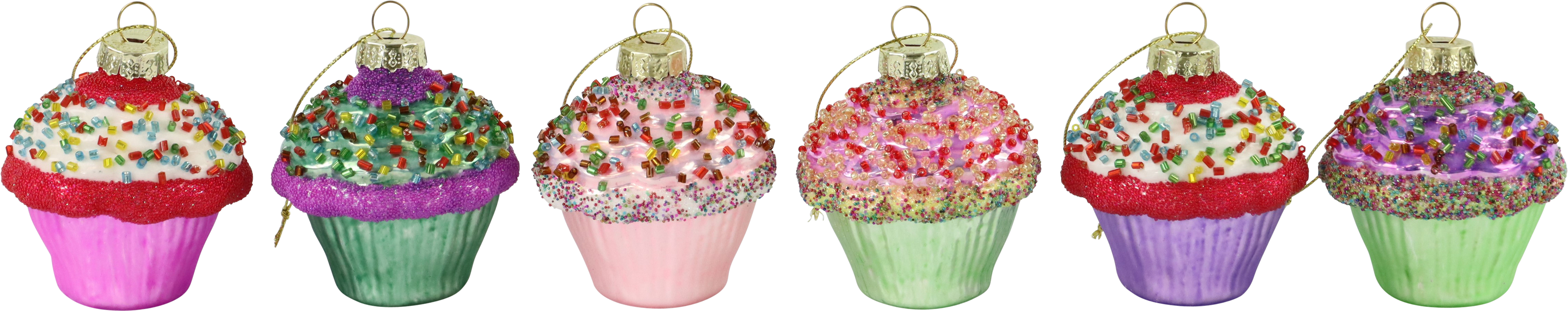 8645 ADORNOS DE CRISTAL  CUPCAKE  S/6