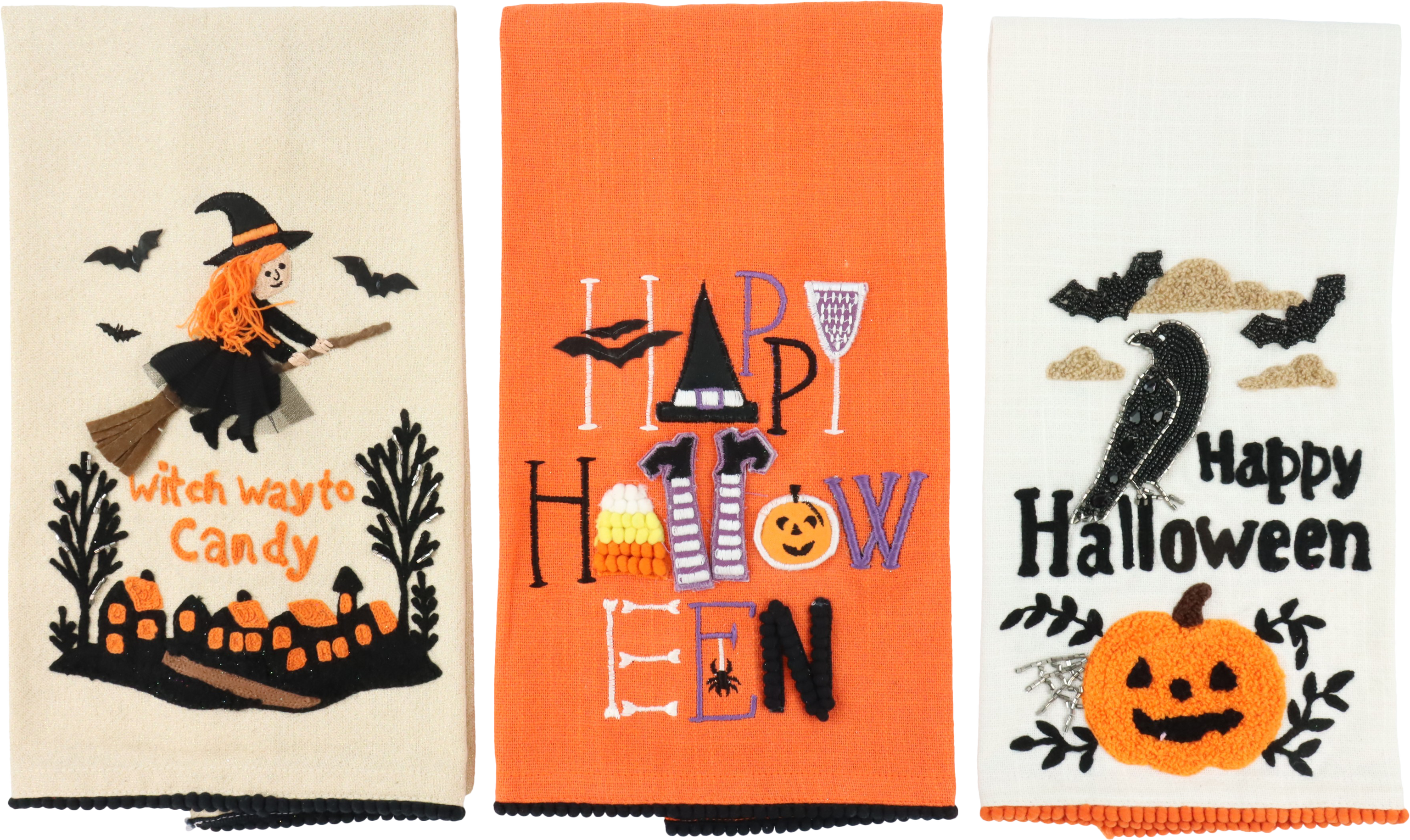 8762 ASCIUGAMANIDACUCINA TRICK OR   3PZ