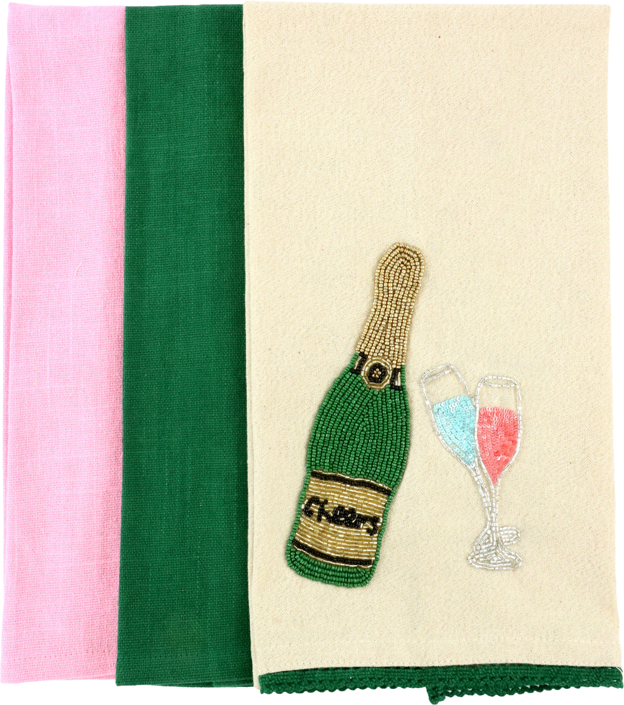 8769 TOWELS CHAMPAIGN PARTY  S/3