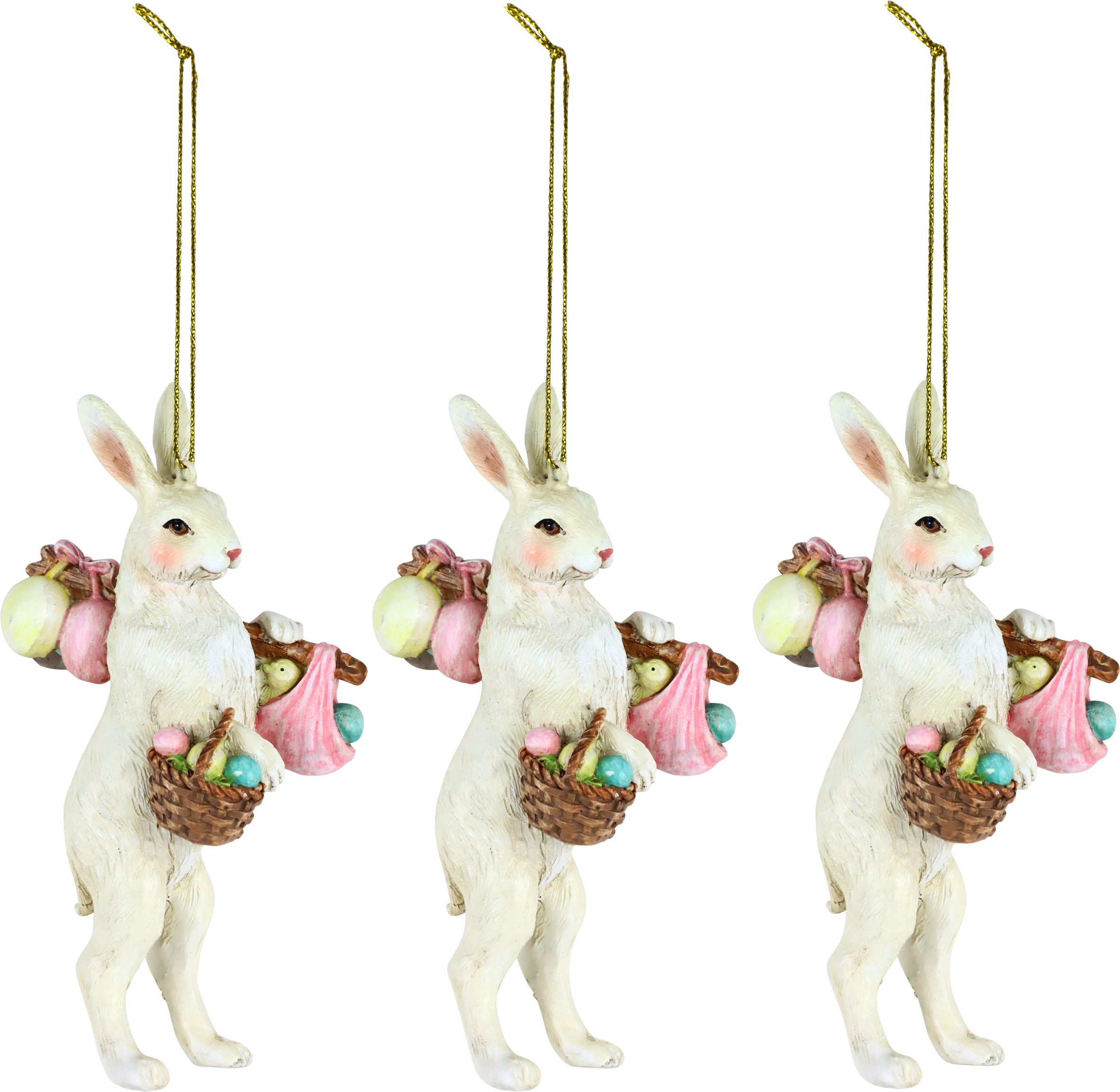 8860 PENDENTIF LAPIN PASTEL PARTY  3P