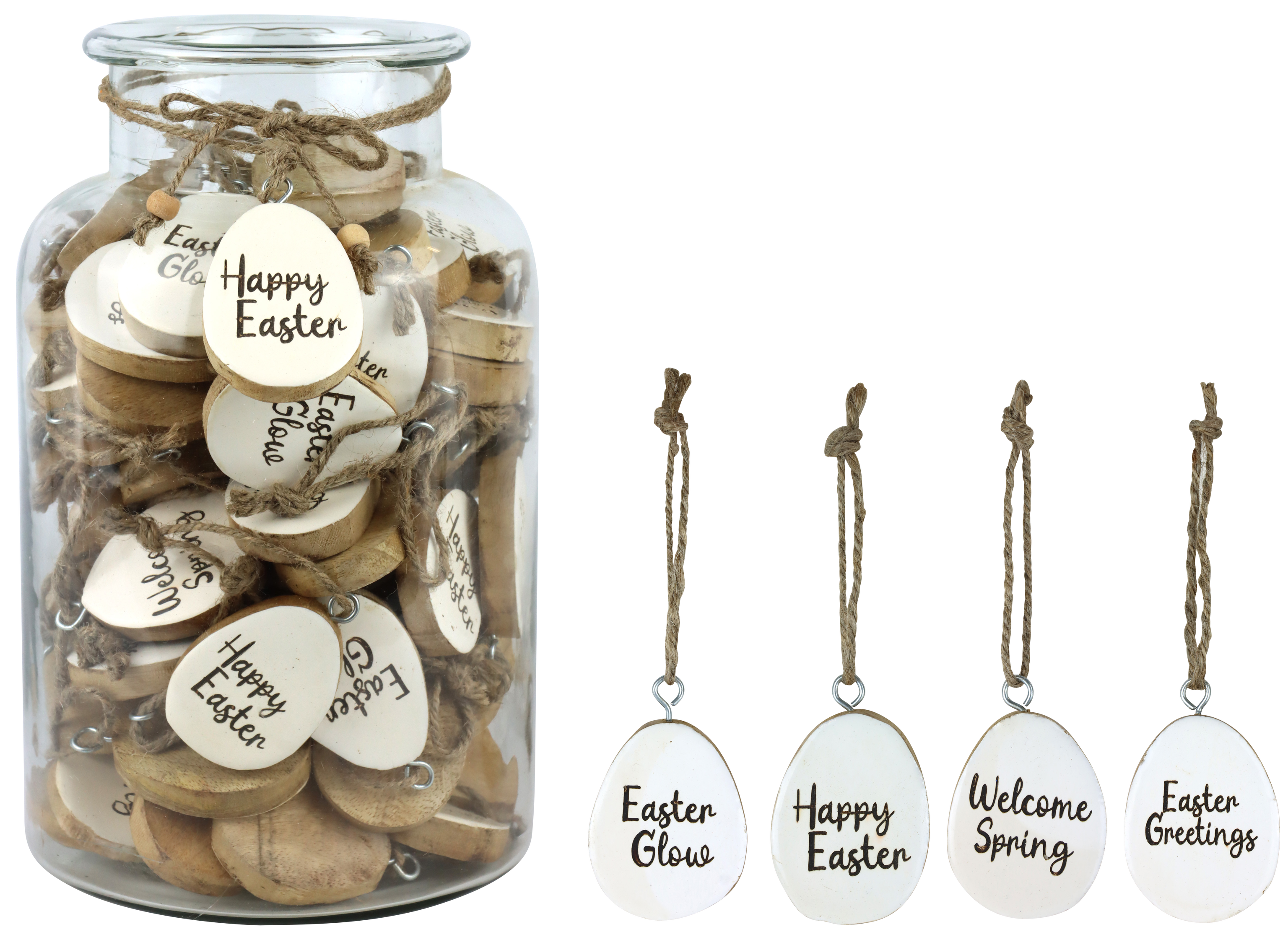 8938 PENDENTIFS D'ŒUFS EN VERRE 91P