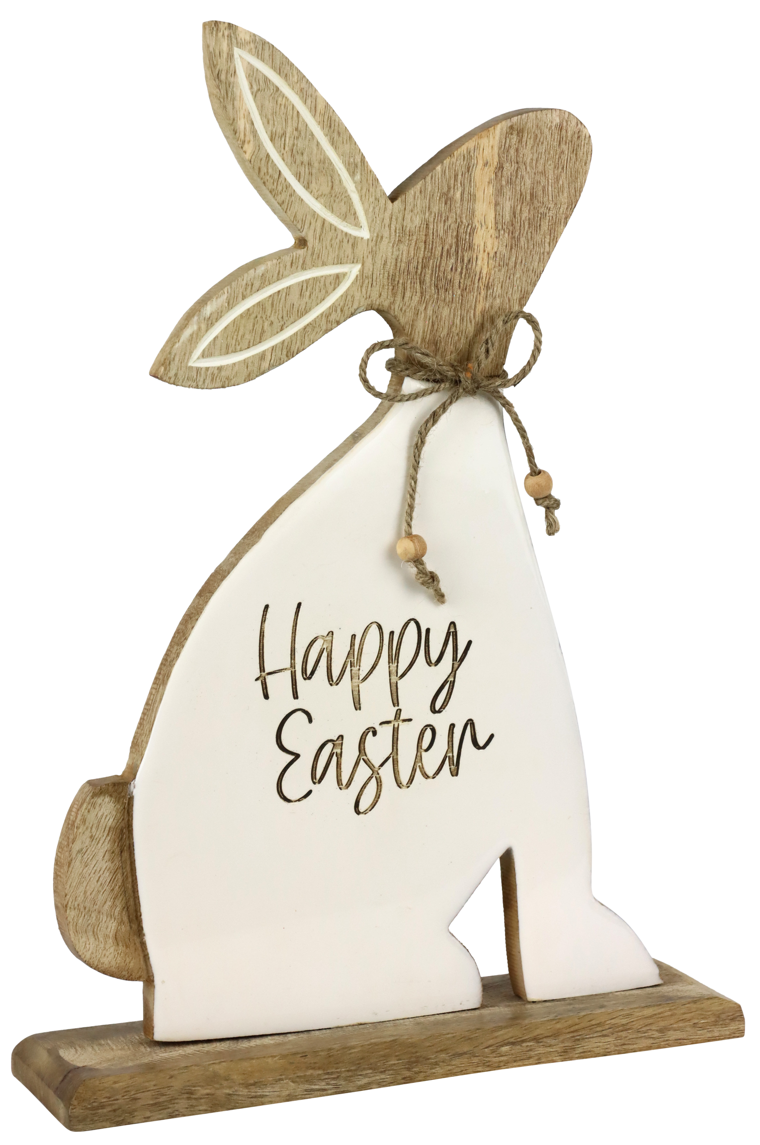 8943 LAPIN EN BOIS HAPPY EASTER