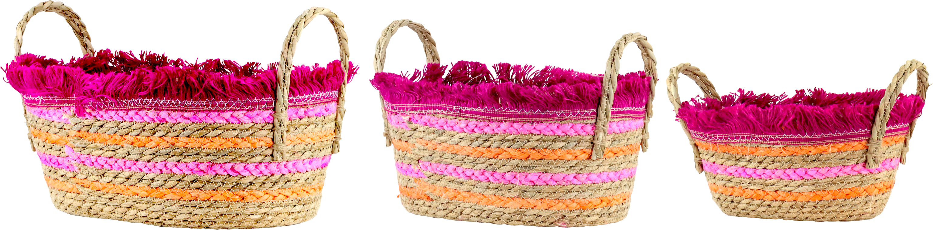 9122 PANIERS OVALES ZAHARA STRIPES  3P