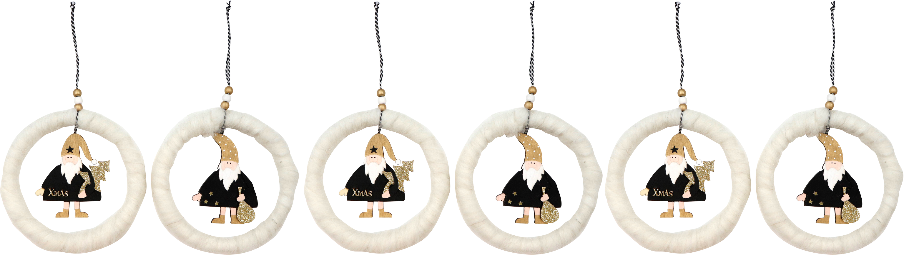 9333 COURONNES EN FEUTRE  SANTA  6P