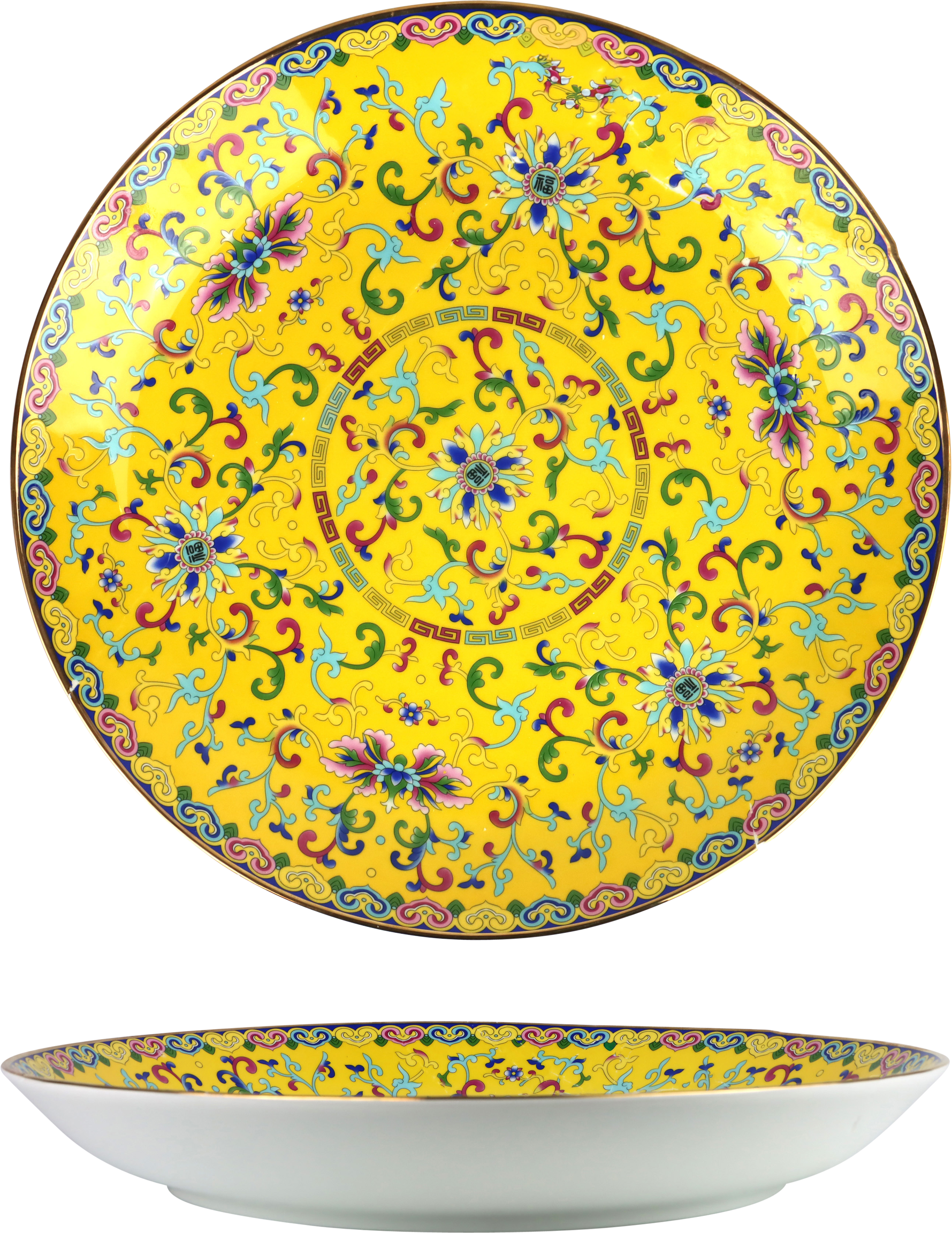 9548 COUPE D'OBJET CHINESE FLOWERS