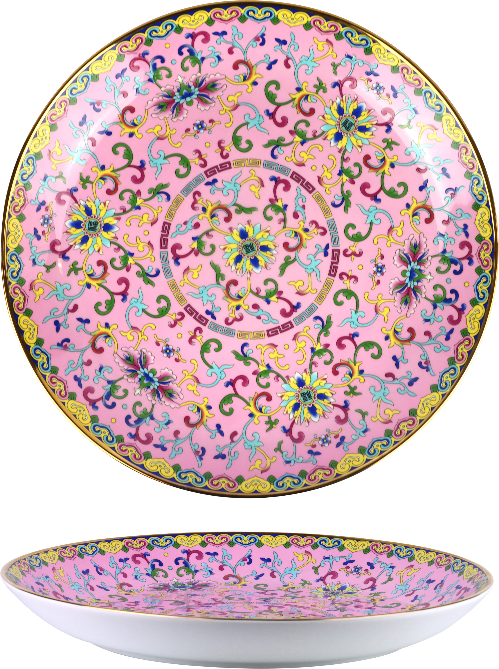 9556 COUPE D'OBJET CHINESE FLOWERS