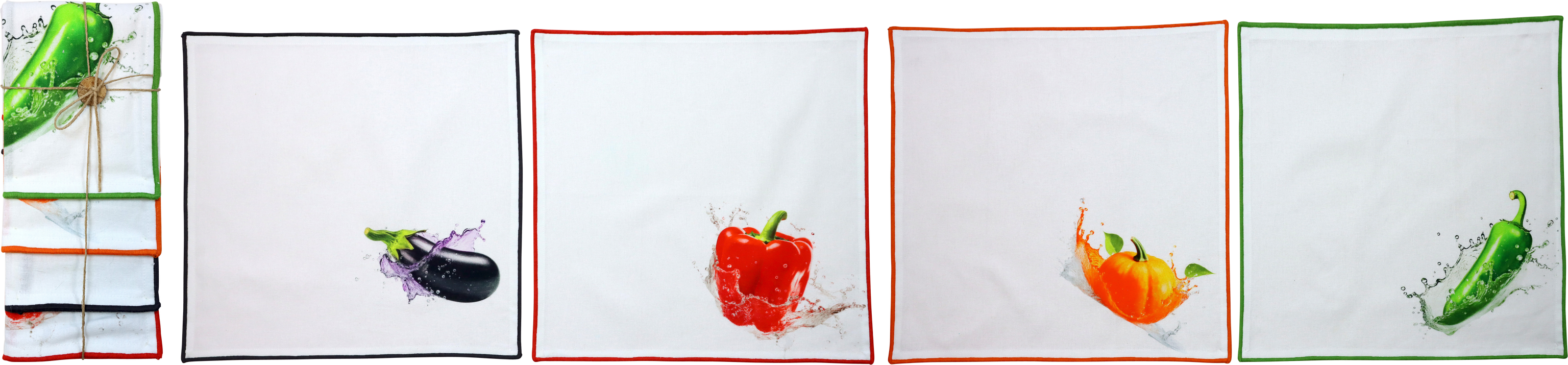 9774 SETS SERVILLETAS «VERDURAS» S/4